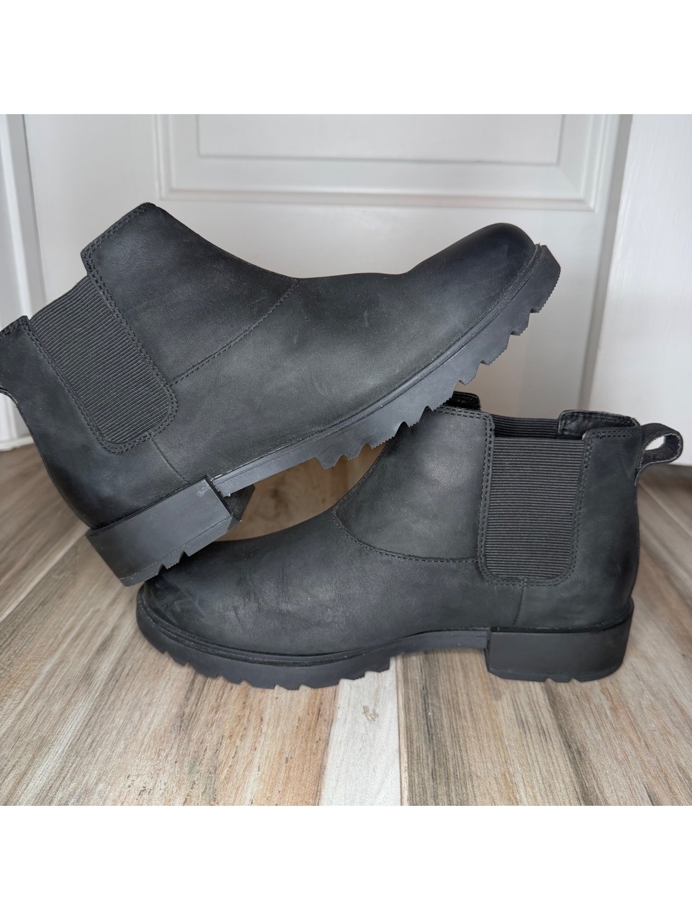 Sorel Emilie II Chelsea Waterproof Leather Black Bootie Boot Womens Sz 9 NWOT - Picture 6 of 9